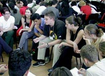 Students in Sarajevo discuss strategies for creating a culture of peace in Bosnia and Herzegovina as part of the Bahá’í inspired project 