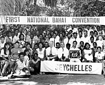 Participants of the first Bahá’í National Convention in April 1972.