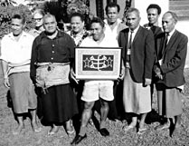 Members of the first National Spiritual Assembly of the Baha'is of Tonga in 1976.